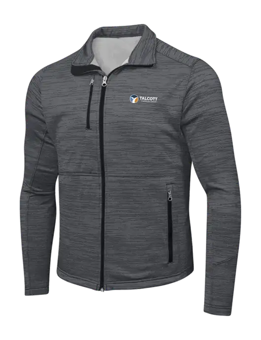 Dark Grey Digi Stripe Fleece Jacket w/Talcott Logo