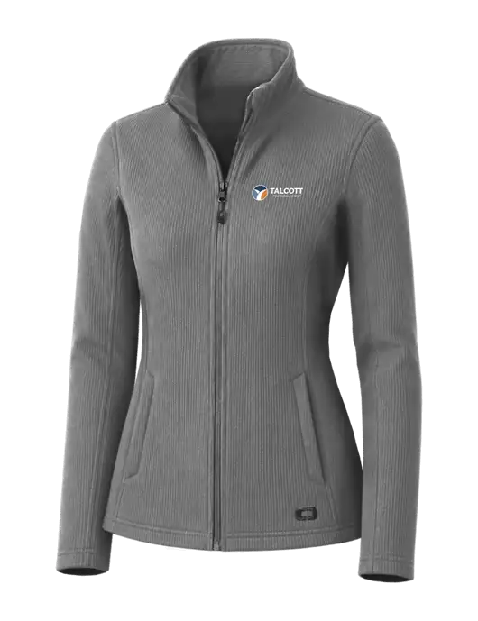 OGIO Medium Grey Womens Grit Fleece Jacket w/Talcott Logo