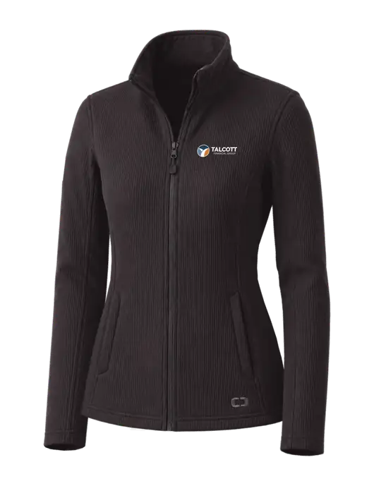 OGIO Blacktop Womens Grit Fleece Jacket w/Talcott Logo
