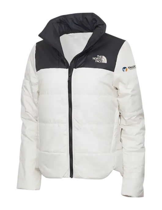 North Face Womens Vintage White Everyday Insulated Jacket w/Talcott Logo