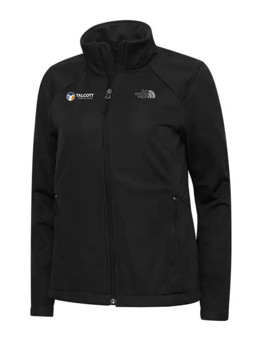 North Face Womens Black Ridgewall Soft Shell Jacket w/Talcott Logo