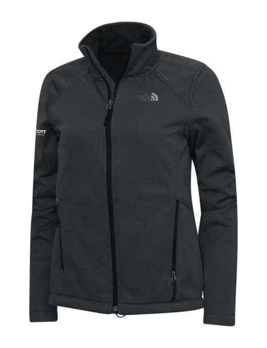 North Face Dark Grey Heather Womens Ridgewall Soft Shell Jacket w/Talcott Logo