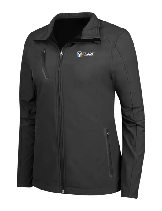 Black Womens Welded Softshell Jacket w/Talcott Logo