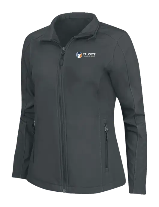 Charcoal Grey Womens Core Soft Shell Jacket w/Talcott Logo