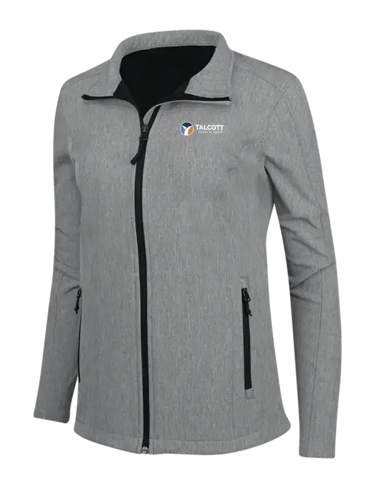 Medium Grey Heather Womens Core Soft Shell Jacket w/Talcott Logo