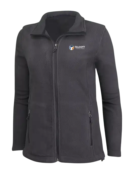 Womens Fleece Dark Grey Jacket w/Talcott Logo