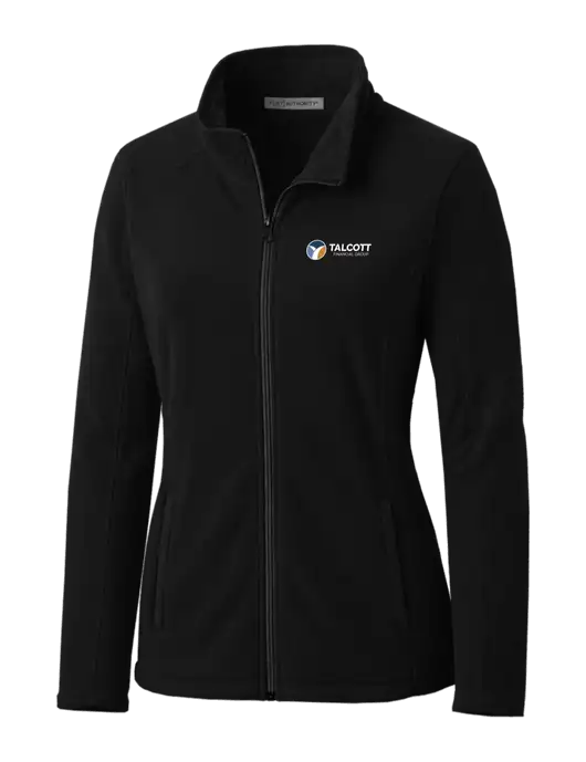 Black Womens Microfleece Jacket w/Talcott Logo