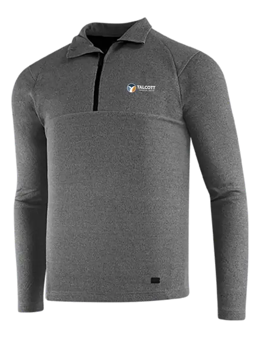 OGIO Dark Grey Heather Transition 1/4 Zip Pullover w/Talcott Logo