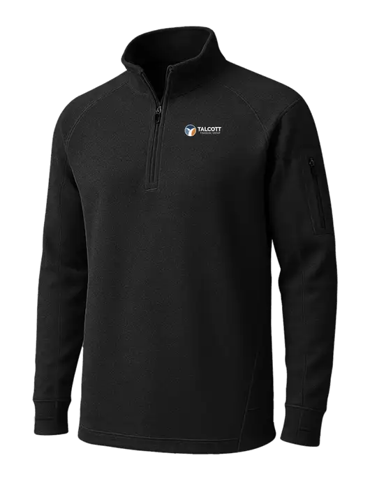 Black Tech Fleece 1/4 Zip Pullover w/Talcott Logo