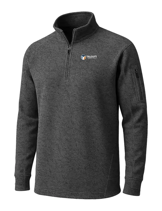 Graphite Heather Tech Fleece 1/4 Zip Pullover w/Talcott Logo