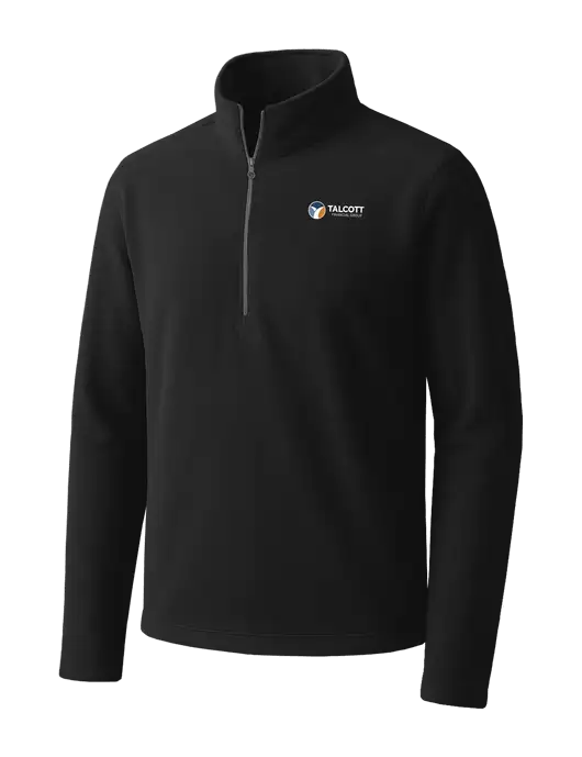 Black Microfleece 1/2 Zip Pullover w/Talcott Logo
