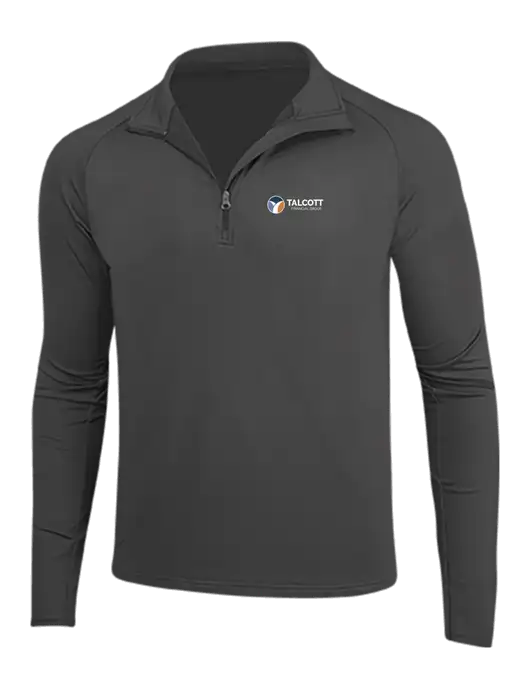 Charcoal Grey Sport Wick Stretch 1/4 Zip Pullover w/Talcott Logo
