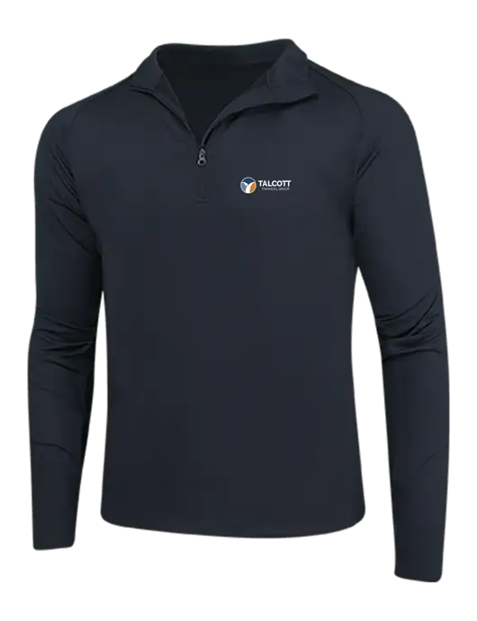 Black Sport Wick Stretch 1/4 Zip Pullover w/Talcott Logo