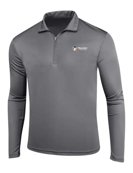 Medium Grey PosiCharge Competitor 1/4 Zip Pullover w/Talcott Logo