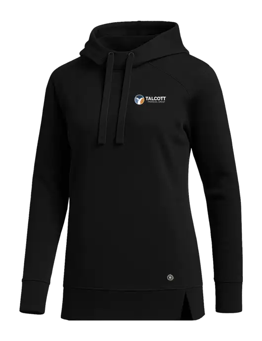 OGIO Black Womens Luuma Pullover Fleece Hoodie w/Talcott Logo