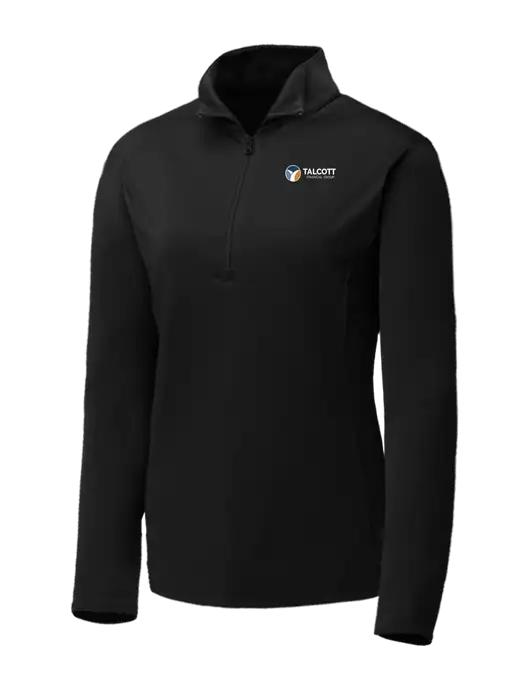 Black Womens Posicharge Competitor ¼ Zip Pullover w/Talcott Logo