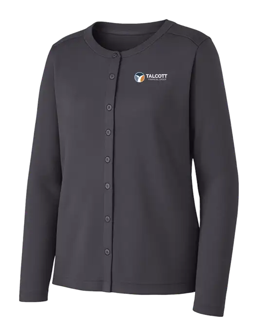 Grey Smoke Womens Concept Stretch Button-Front Cardigan Sweater w/Talcott Logo