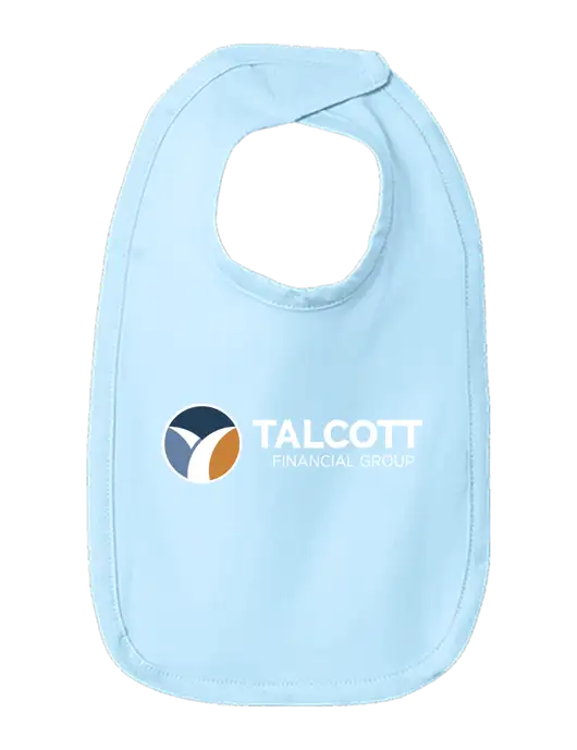 Rabbit Skins Light Blue Infant Premium Jersey Bib w/Talcott Logo