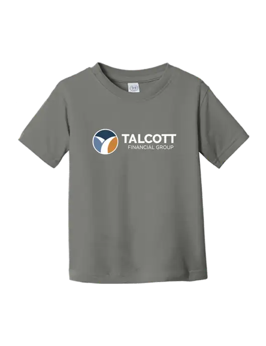Rabbit Skins Charcoal Toddler Fine Jersey Tee w/Talcott Logo