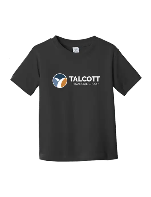 Rabbit Skins Black Toddler Fine Jersey Tee w/Talcott Logo