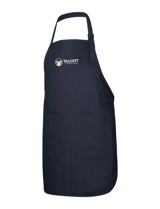 Full-Length Black Apron With Pockets w/Talcott Logo