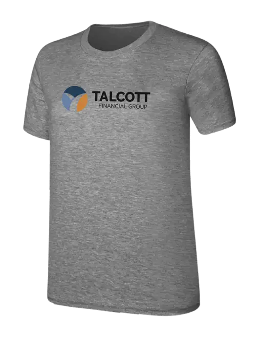 Womens Ring Spun Light Grey Heather 4.5 oz T-Shirt w/Talcott Logo