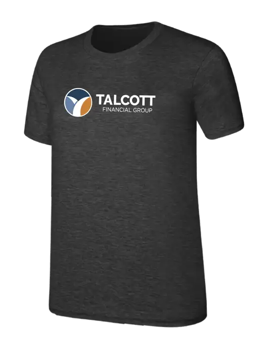 Womens Ring Spun Dark Heather Grey 4.5 oz T-Shirt w/Talcott Logo