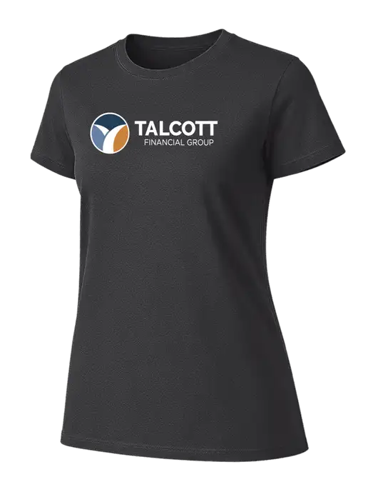 Womens Ring Spun Charcoal 4.5 oz T-Shirt w/Talcott Logo