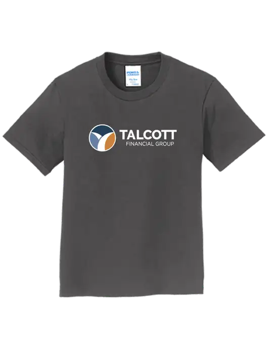 Youth Ring Spun Charcoal 4.5 oz T-Shirt w/Talcott Logo