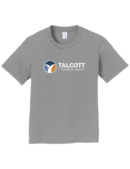 Youth Ring Spun Medium Grey 4.5 oz T-Shirt w/Talcott Logo