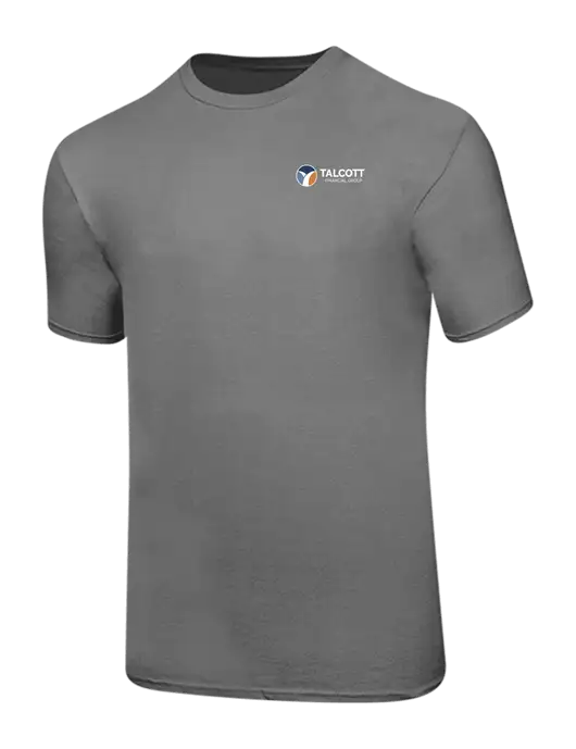Ring Spun Medium Grey 4.5 oz T-Shirt w/Talcott Logo