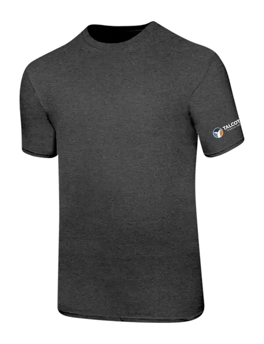Ring Spun Dark Heather Grey 4.5 oz T-Shirt w/Talcott Logo
