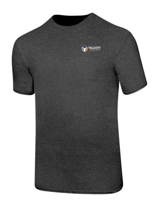 Ring Spun Dark Heather Grey 4.5 oz T-Shirt w/Talcott Logo