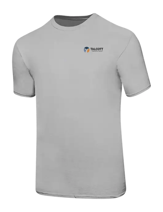 Ring Spun Silver 4.5 oz T-Shirt w/Talcott Logo