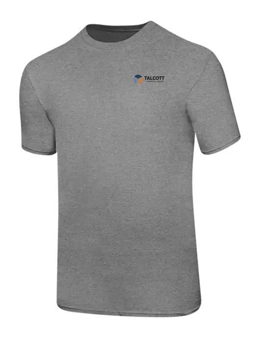 Ring Spun Light Heather Grey 4.5 oz T-Shirt w/Talcott Logo