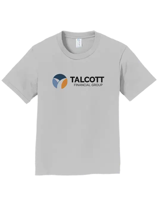 Youth Ring Spun Silver 4.5 oz T-Shirt w/Talcott Logo