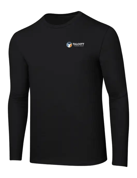 Ring Spun Jet Black 4.5 oz Long Sleeve T-Shirt w/Talcott Logo