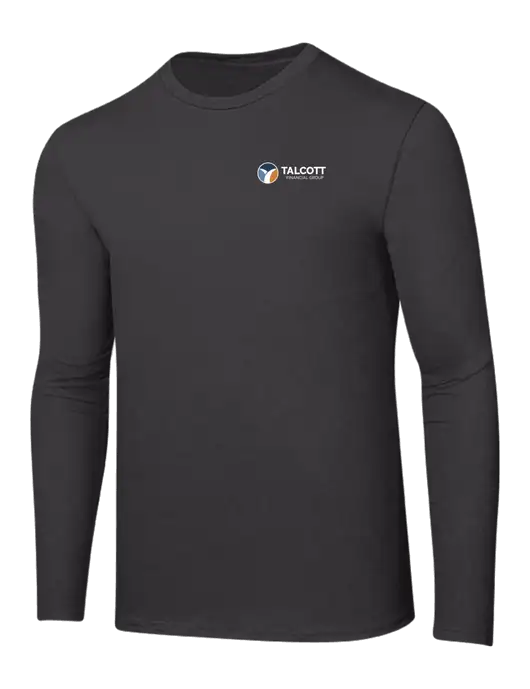 Ring Spun Charcoal 4.5 oz Long Sleeve T-Shirt w/Talcott Logo