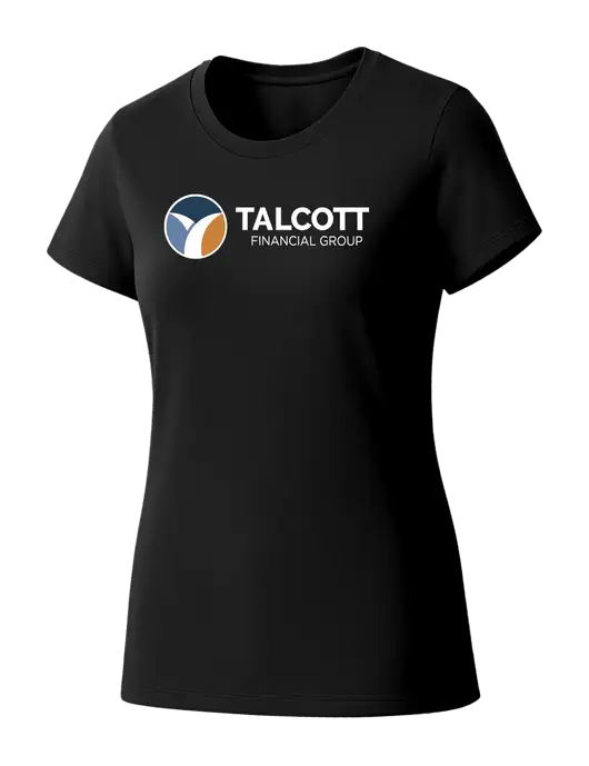 Womens Seriously Soft Black T-Shirt w/Talcott Logo