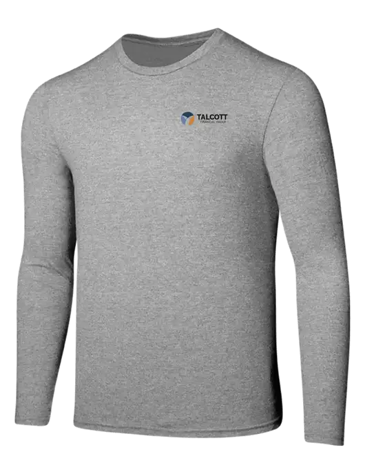 Seriously Soft Light Heathered Grey Long Sleeve T-Shirt w/Talcott Logo