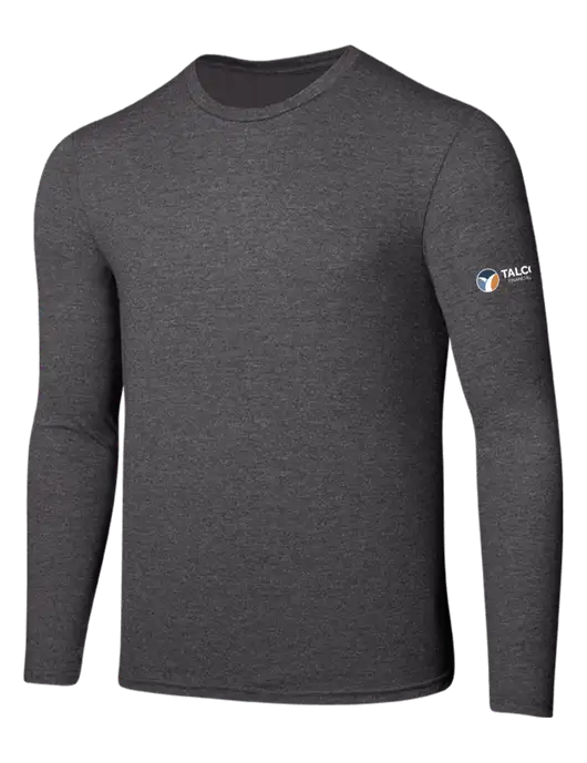 Seriously Soft Heathered Charcoal Long Sleeve T-Shirt w/Talcott Logo