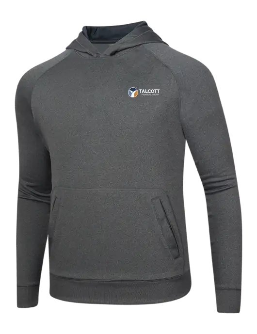 Tech Graphite Heather Fleece Hooded Sweatshirt w/Talcott Logo