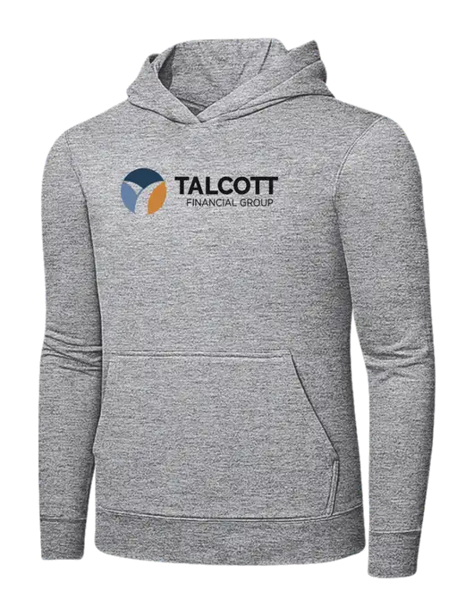 Light Grey Heather 7.8 oz Ring Spun Hooded Sweatshirt w/Talcott Logo