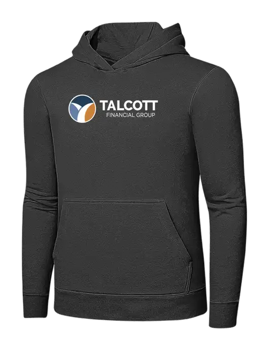 Charcoal 7.8 oz Ring Spun Hooded Sweatshirt w/Talcott Logo
