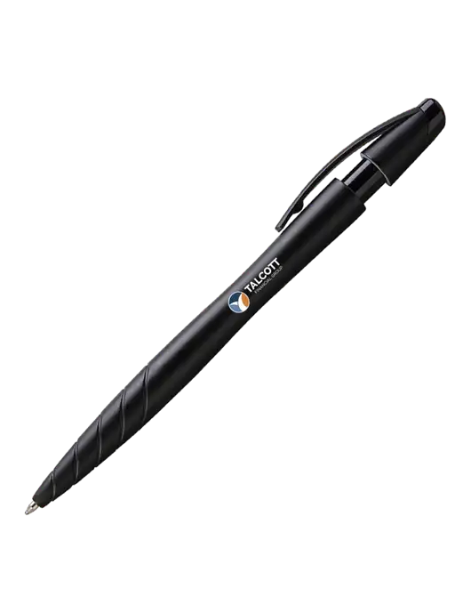 Awali Black Metallic Pen - Black Ink w/Talcott Logo