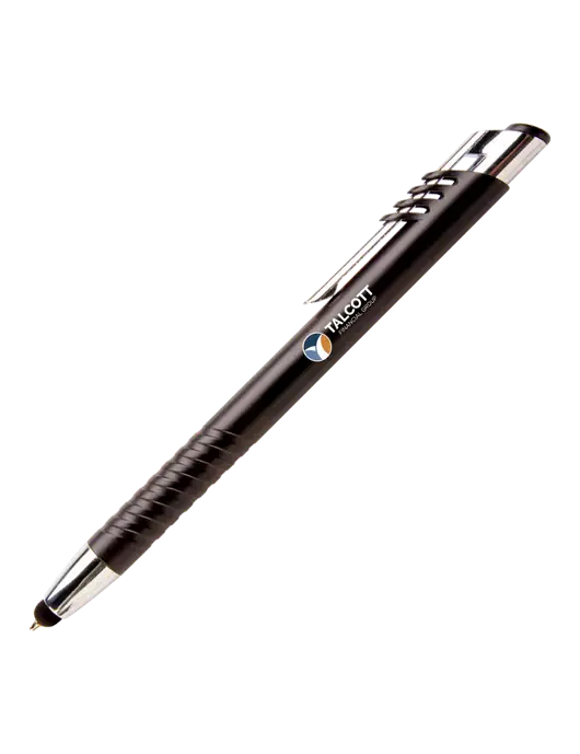 Schirhart Black Stylus Pen - Blue Ink w/Talcott Logo