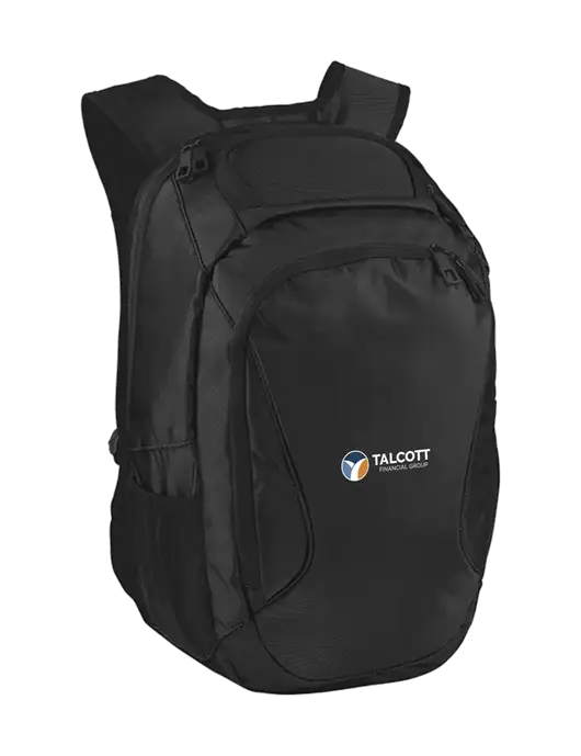Stealth Black Laptop Backpack w/Talcott Logo