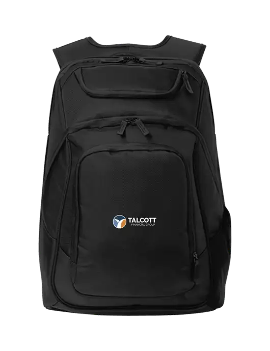 Executive Black Laptop Backpack w/Talcott Logo