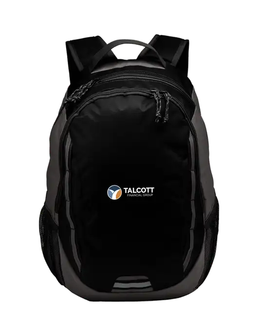 Ridge Black/Dark Charcoal Laptop Backpack w/Talcott Logo