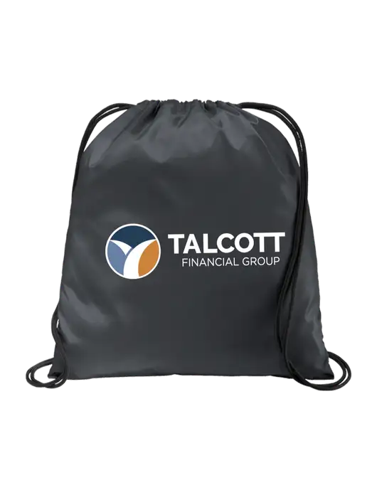 Drawstring  Graphite Grey Cinch Pack w/Talcott Logo